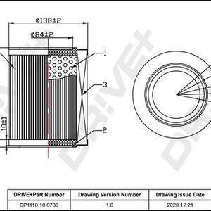 Vzduchový filtr DRIVE DP1110.10.0730