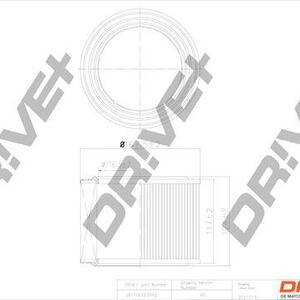 Vzduchový filtr DRIVE DP1110.10.0745