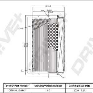 Vzduchový filtr DRIVE DP1110.10.0747