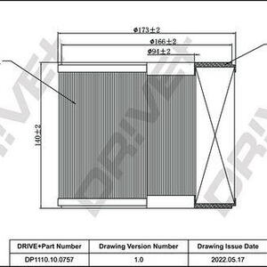 Vzduchový filtr DRIVE DP1110.10.0757