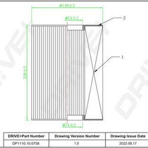 Vzduchový filtr DRIVE DP1110.10.0758
