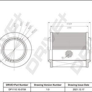 Vzduchový filtr DRIVE DP1110.10.0759