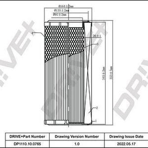 Vzduchový filtr DRIVE DP1110.10.0765