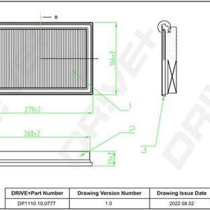 Vzduchový filtr DRIVE DP1110.10.0777
