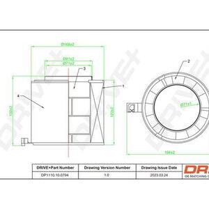 Vzduchový filtr DRIVE DP1110.10.0794