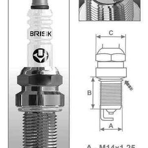 Zapalovací svíčka Brisk DR14TC řada Extra pro motorku