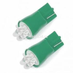 Žárovka 4LED 12V T10 zelená 2ks  33713
