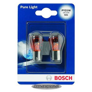 Žárovka Bosch 12V 21W BA15s - PURE LIGHT (2ks) /1987301018, 1 9873 010 18/