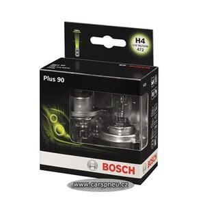 Žárovka Bosch 12V H4, 60/55W - PLUS 90 (sada: 2ks) /1987301074, 1 987 301 074/