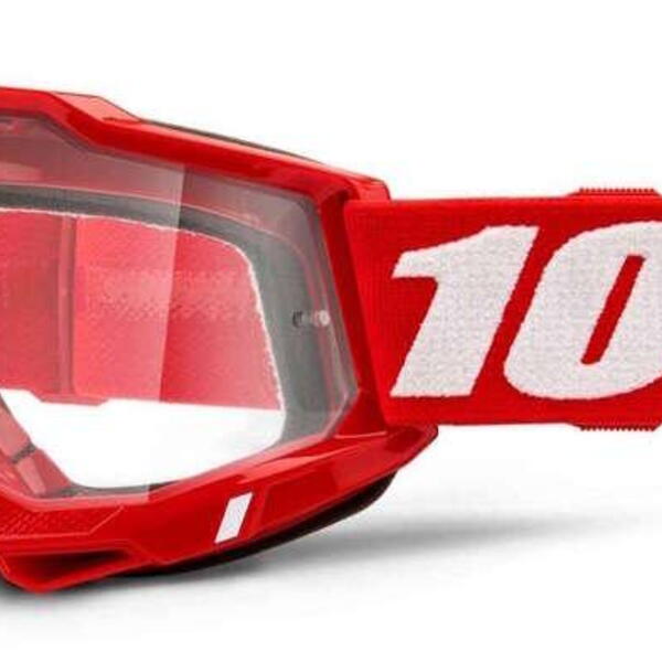 100% MX brýle ACCURI 2 brýle červené, čiré plexi