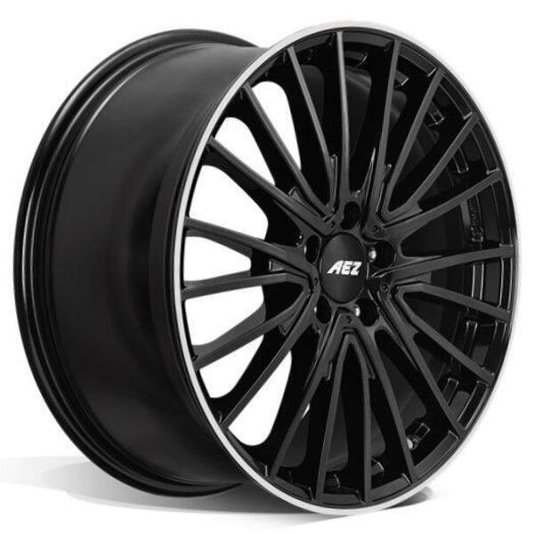 AEZ Berlin black 8x19 5x112 ET38 černý lak/leštěný límec