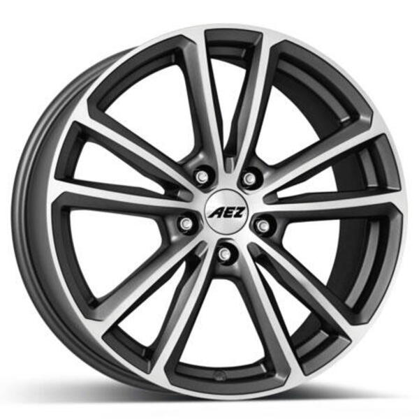 AEZ Tioga titan 7,5x18 5x112 ET25 grafitový matný lak/leštěná čelní plocha