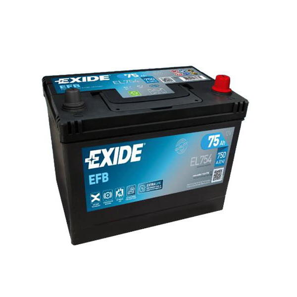 Autobaterie EXIDE EFB 75Ah, 12V, EL754