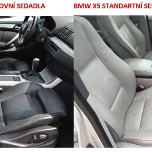 Autopotahy kožené BMW X5 I E53, od r. 1999-2006, AUTHENTIC VELVET černočervené