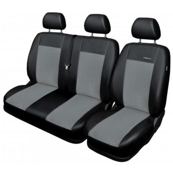 Autopotahy na Citroen Jumper I., 3 místa, od roku 1994 - 2006, Eco Lux barva šedá/černá 02