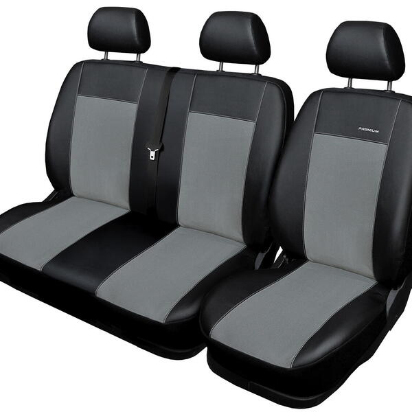 Autopotahy na Citroen Jumper II., 7 míst (1+2+4), od r. 2006, Eco Lux barva šedá/černá