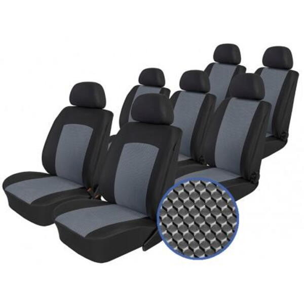 Autopotahy na Dacia Lodgy, 7 míst, od r. 2012, Dynamic šedá 3357