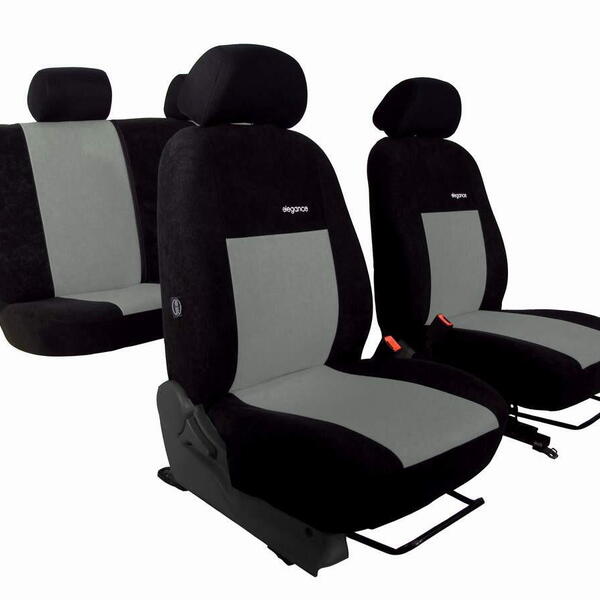 Autopotahy na Dacia Sandero III., od r. 2021, Elegance alcantara černo šedé