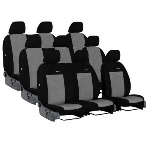 Autopotahy na Ford Transit, 9 míst, od r. 2014, nedělená zadní opěradla, Elegance alcantar