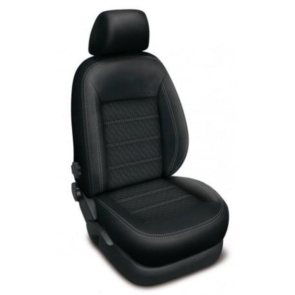 Autopotahy na Mazda 3, hatchback, od r.2009 - 2014, Authentic Doblo vlnky černé 3720