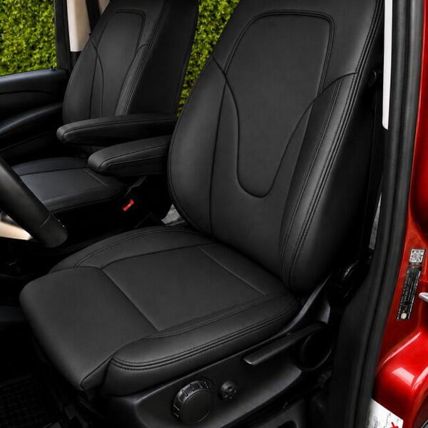 Autopotahy na míru MERCEDES V-KLASSE, 8 MÍST, od 2014 do dnes, AUTHENTIC LEATHER černé