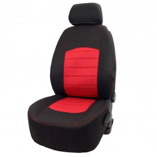 Autopotahy na míru, model Florencie, barva černá/červená na Citroen Jumpy, od roku 2006, 1