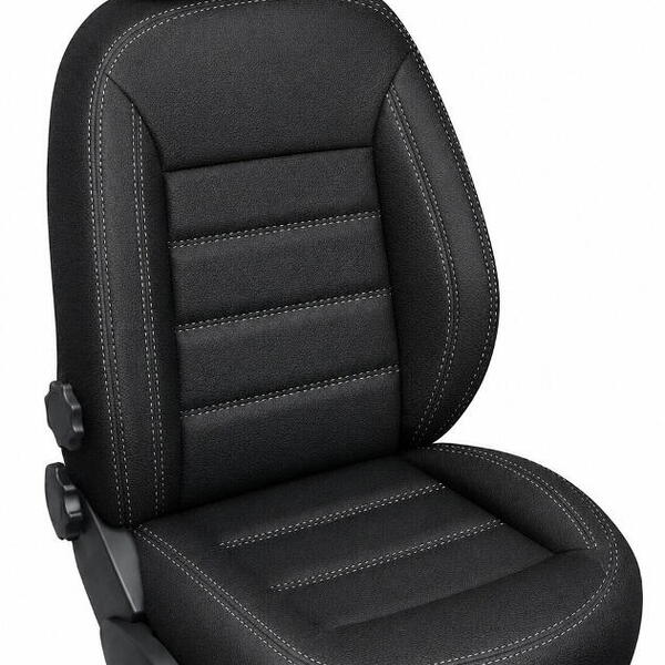 Autopotahy na míru VOLKSWAGEN CRAFTER II, 2 MÍSTA, od r. 2017 AUTHENTIC LEATHER černé