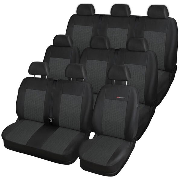 Autopotahy na Renault Trafic, od r. 2014, 9 míst (1+2+3+3), Lux style barva antracit