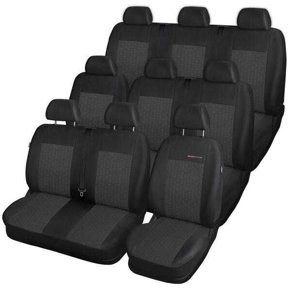 Autopotahy Renault Trafic, 9 míst, (1+2+3+3), od r. 2001-2014, antracit