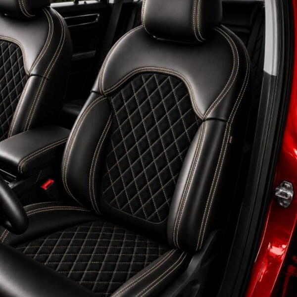 Autopotahy ŠKODA KODIAQ II, 5 MÍST, od r. 2024, AUTHENTIC LEATHER CARO béžové