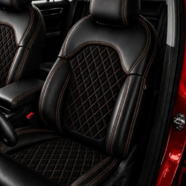 Autopotahy ŠKODA KODIAQ II, 5 MÍST, od r. 2024, AUTHENTIC LEATHER CARO hnědé