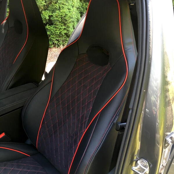 Autopotahy ŠKODA OCTAVIA IV SPORTLINE, RS, od r. 2020, AUTHENTIC LEATHER CARO červené