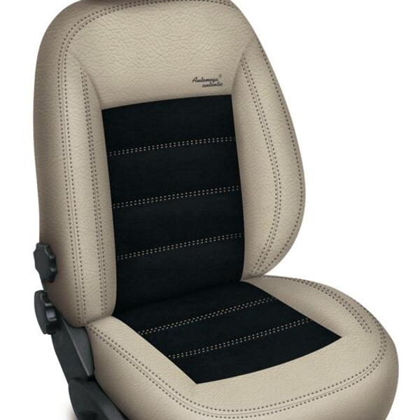 Autopotahy Škoda SUPERB III, VÝBAVA AMBITION, STYLE. AUTHENTIC VELVET, béžovočerné