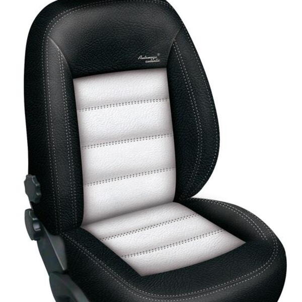 Autopotahy SUZUKI S-CROSS, AUTHENTIC LEATHER, černobílé