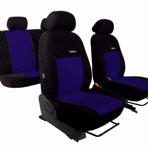 Autopotahy VW Golf V, 03-09, dělené z.opěradlo a sedadlo, ELEGANCE modré