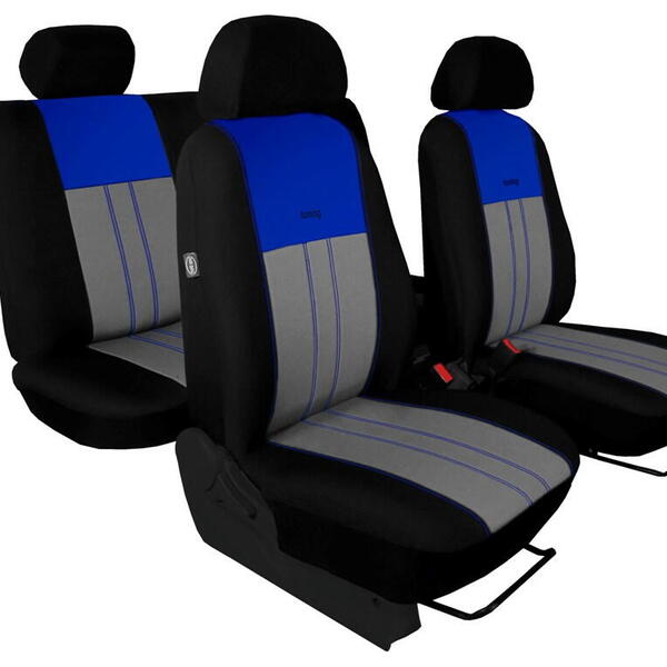 Autopotahy VW TOURAN II, od r. v. 2010-2015, DUE modro šedé