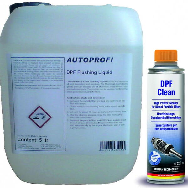 Autoprofi Sada na čištění DPF 5l kanystr & Čistič DPF 1x5l + 1x250ml