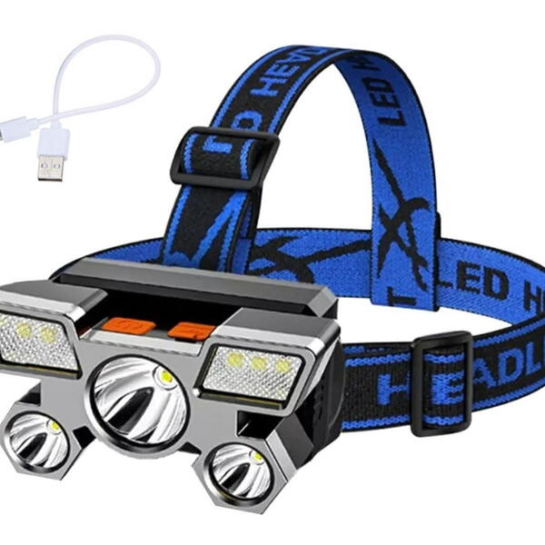 COB LED ČELOVKA SVÍTILNA 4 REŽIMY 9x LED XPE 10W ZD85