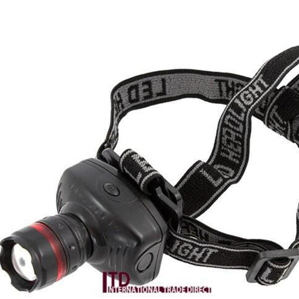 CREE LED ČELOVKA SVÍTILNA 3 REŽIMY + ZOOM 3W 160Lm