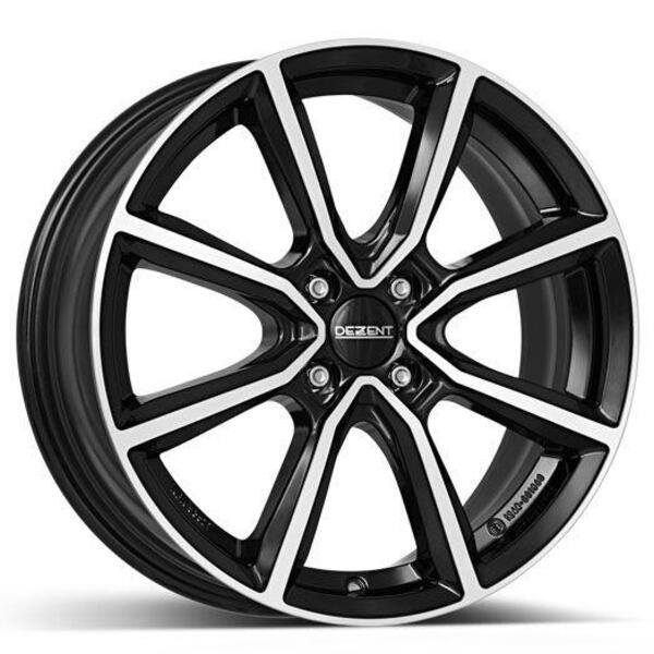 DEZENT TN dark 6x16 4x100 ET45 černý lak/leštěná čelní plocha