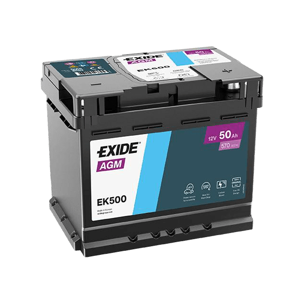 EXIDE AGM 12V 50Ah 570A EK500