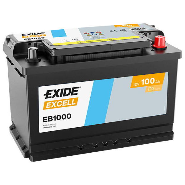 EXIDE Excell 12V 100Ah 720A EB1000