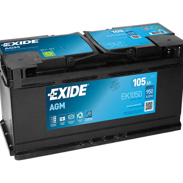 Exide Start-Stop AGM 12V 105Ah 950A EK1050