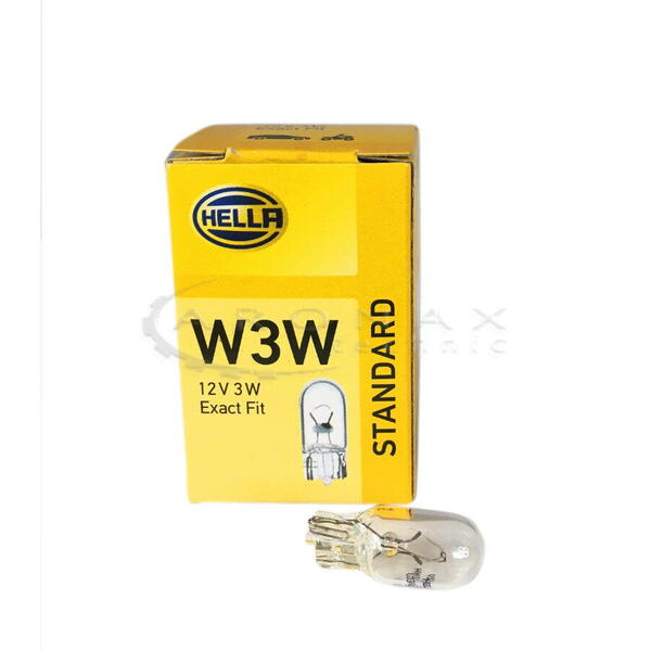 HELLA Žárovka 12V/  3W W2,1x9,5d  W3W