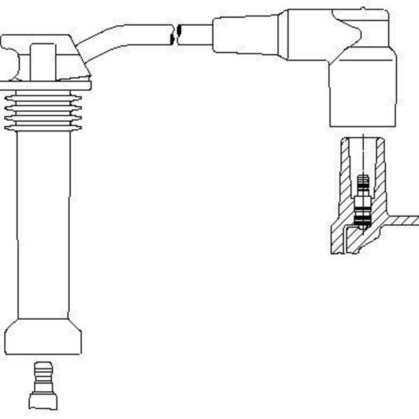 Kabel zapalovací svíčky BREMI 8A19/46