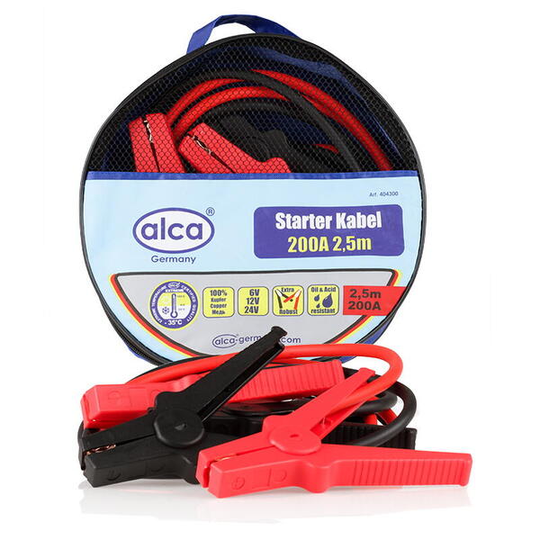 Kabely startovací ALCA 200 Amp  2,5m