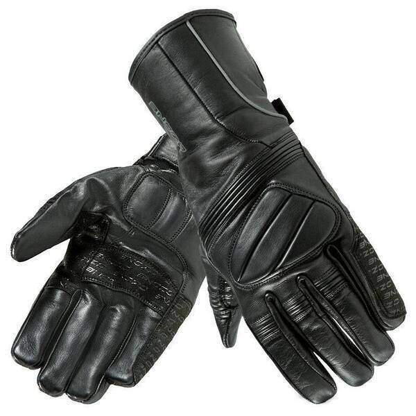 Kožené rukavice Ozone Touring, černé dlouhé rukavice na motorku L