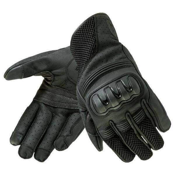 Kožené rukavice Ozone Town II CE, krátké černé rukavice na motorku S