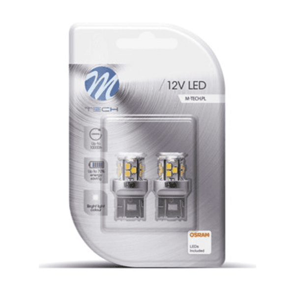 M-TECH LED 12V W21/5W T20 W3x16q 21XSMD2835 LB115W blistr 2ks
