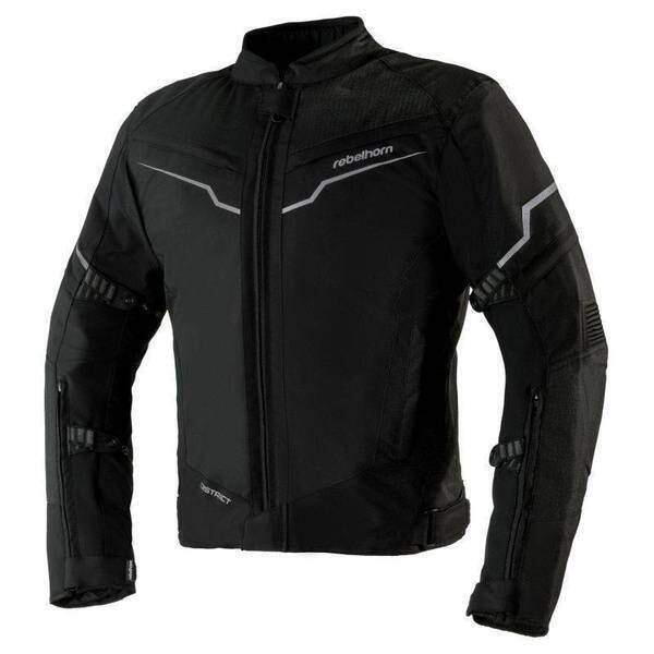 Moto bunda Rebelhorn District, černá textilní bunda na motorku XXL